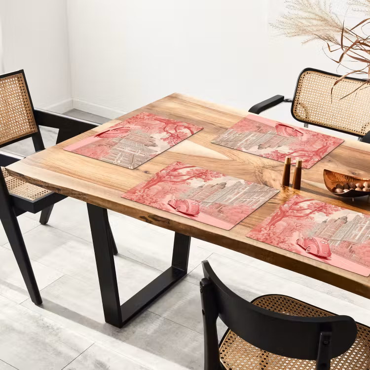 Sets de table en vinyle - Ville - Voiture - Rose — 4