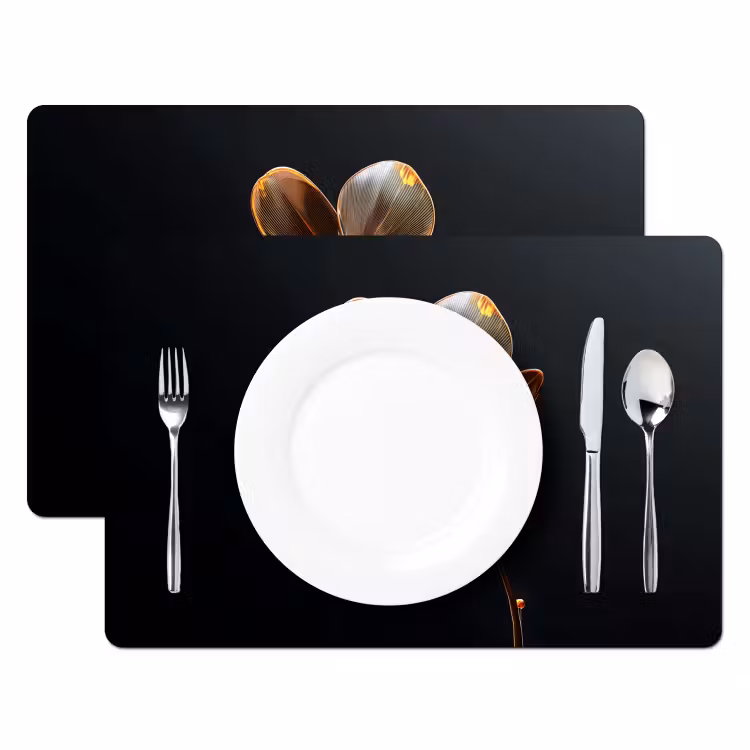 Sets de table en vinyle - Orchidée - Transparent - Fleur — 2