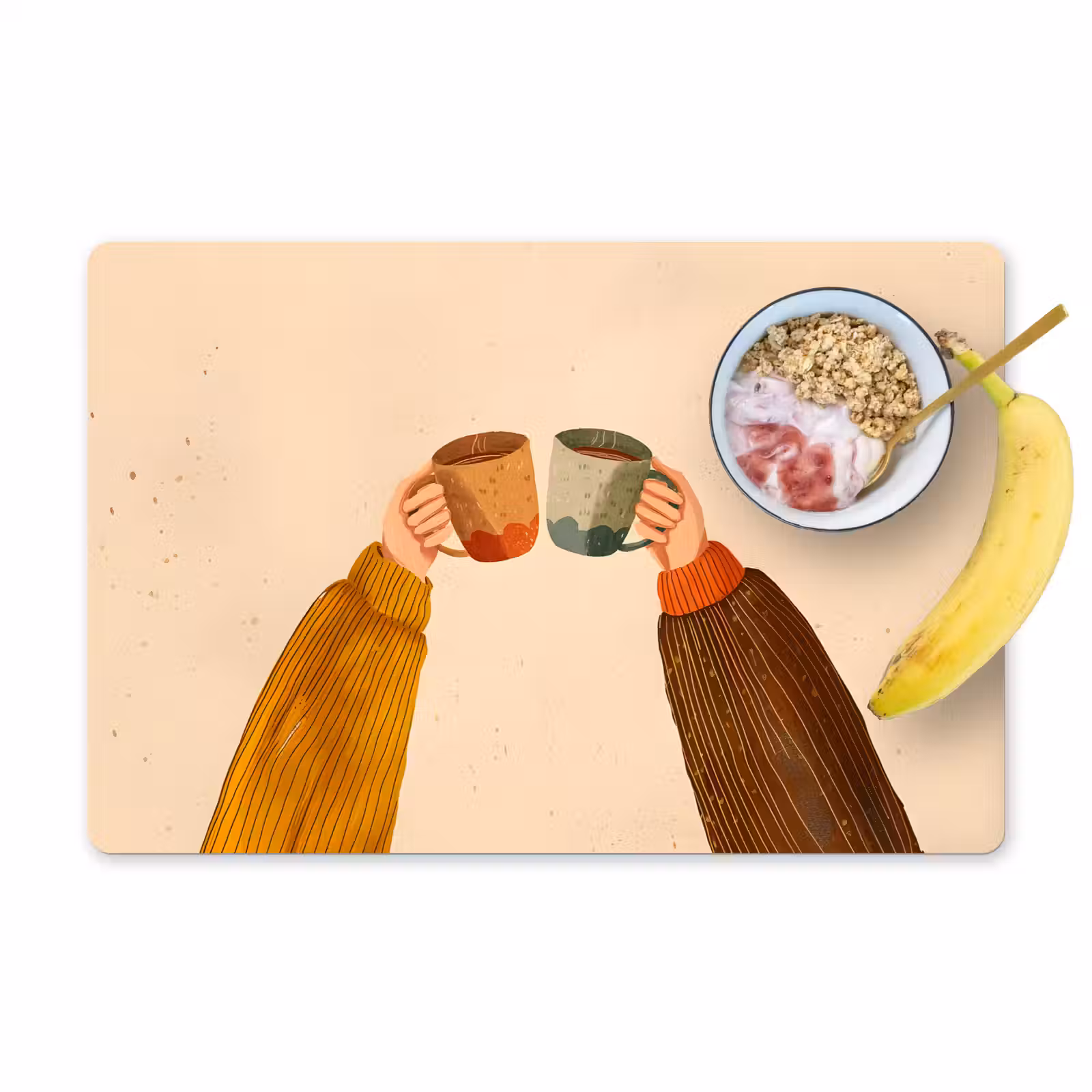 Sets de table - Illustration - Mugs - Cheers - Marron — 1