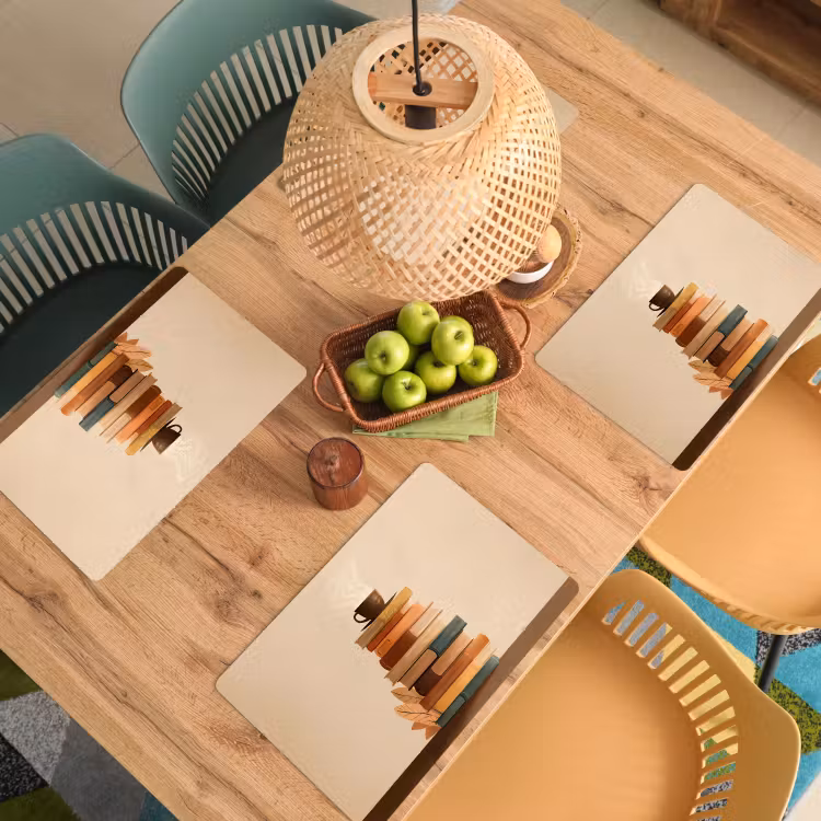 Sets de table - Livres - Tour - Café - Beige — 3