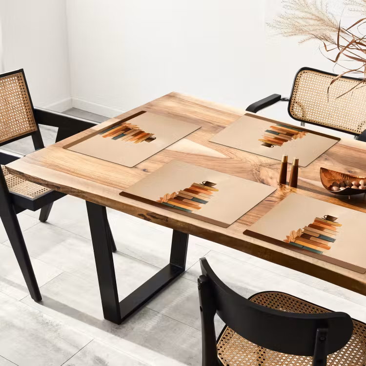 Sets de table - Livres - Tour - Café - Beige — 4