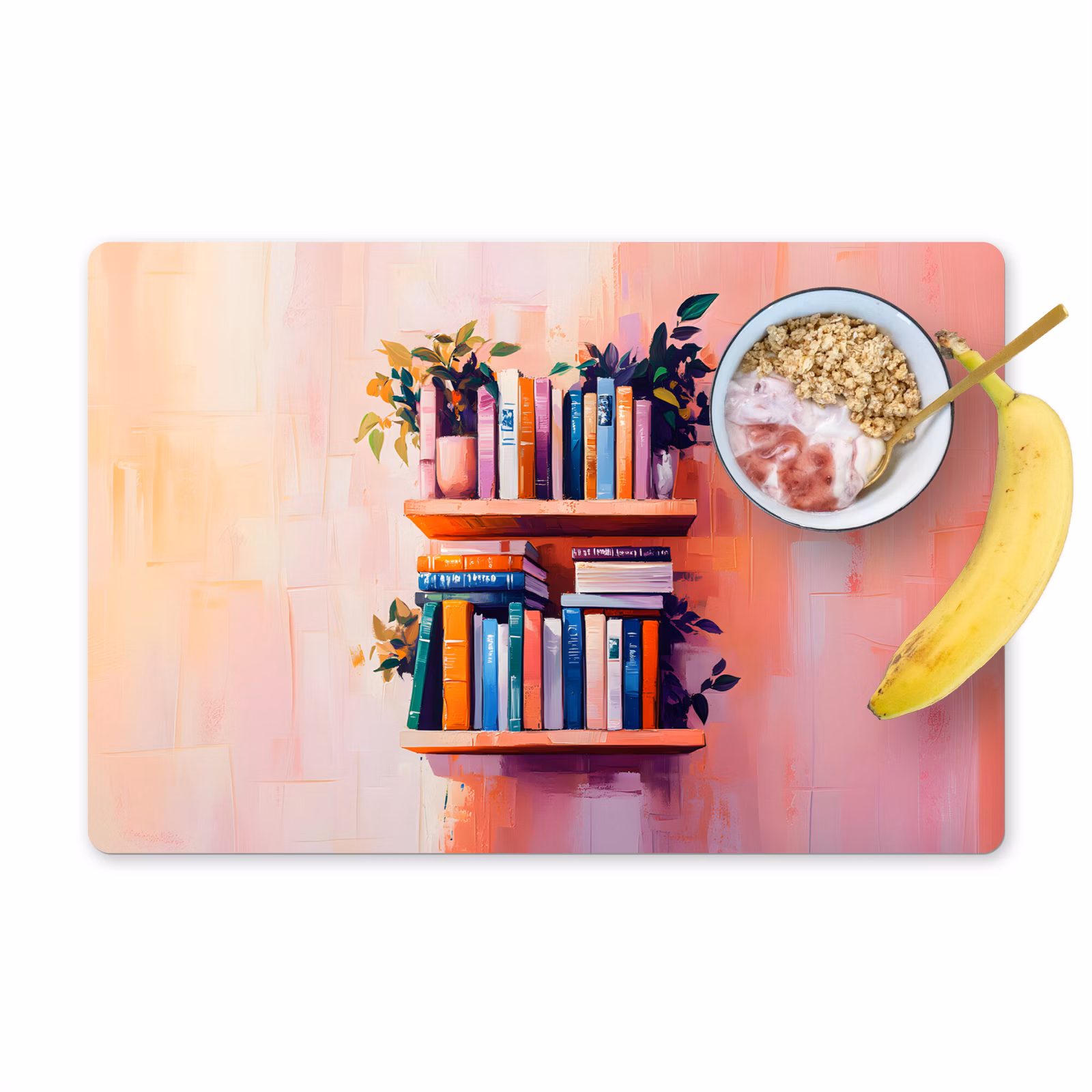 Sets de table - Étagères - Livres - Feuilles — 1