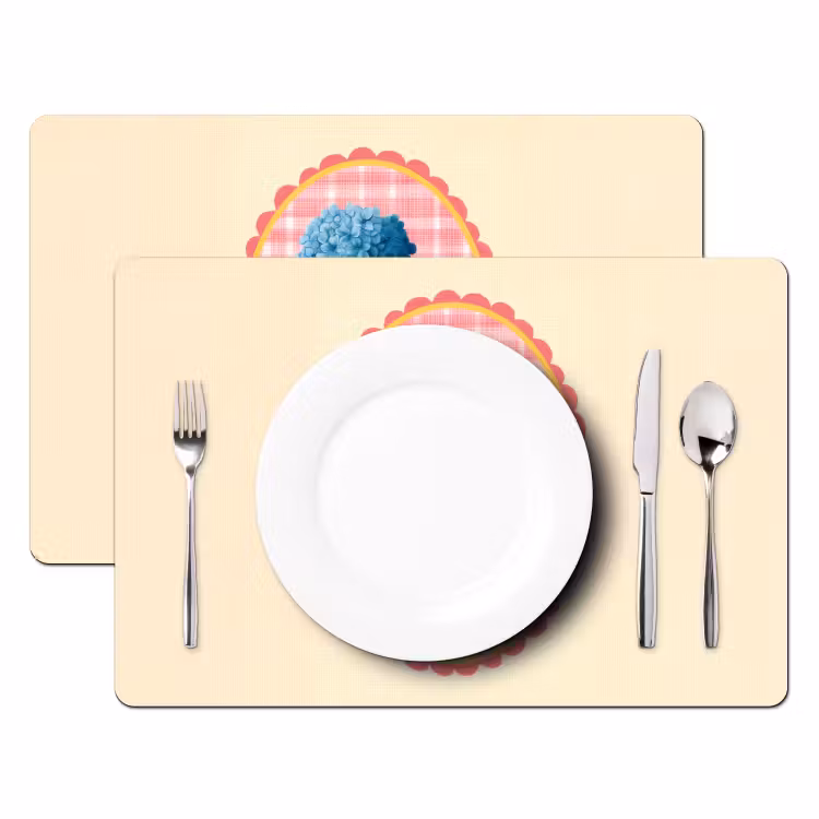 Sets de table - Fleurs - Bleu - Liste - Feuilles — 2