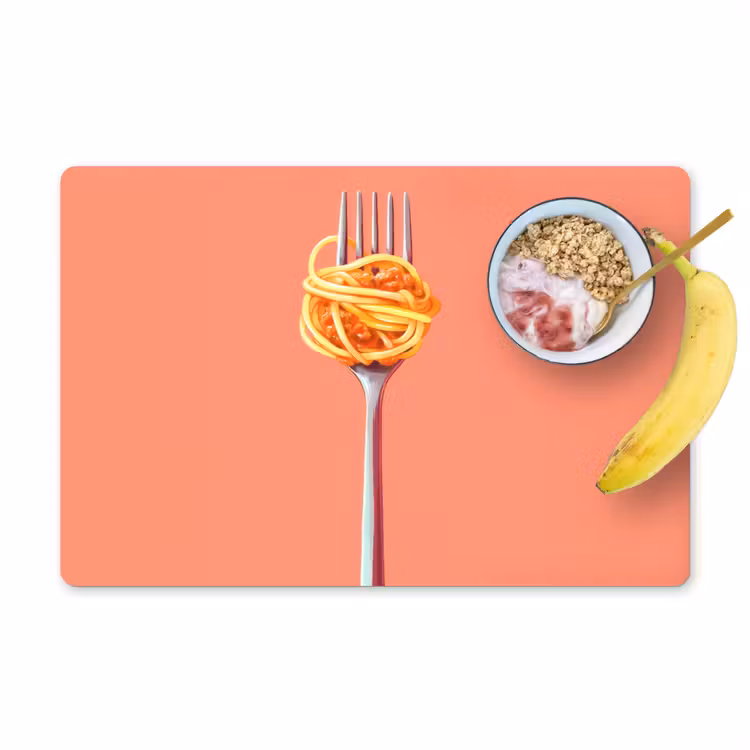 Sets de table - Fourchette - Spaghetti - Artistique - Rose — 1