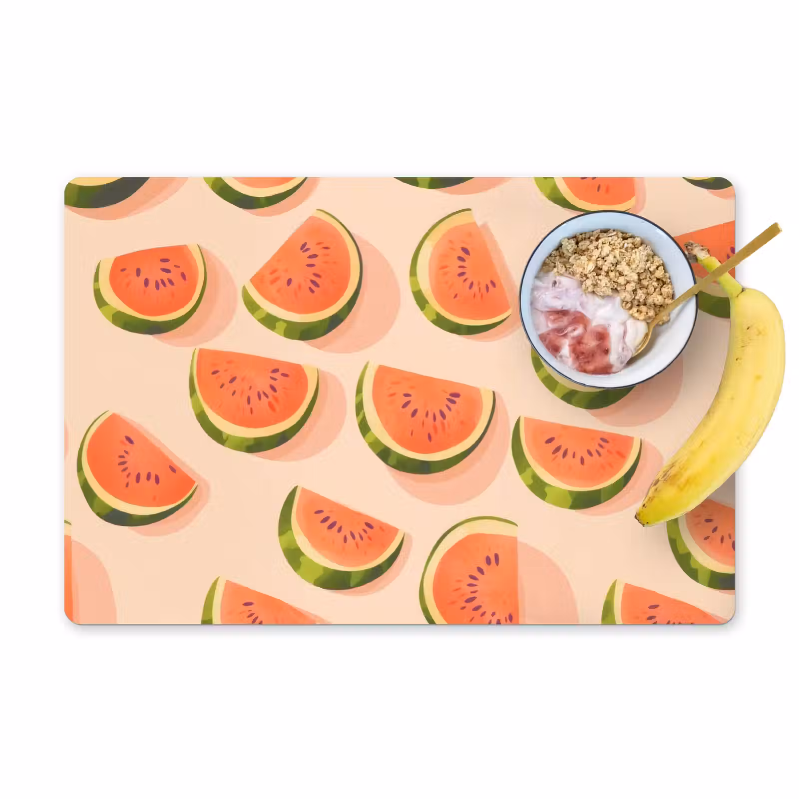 Sets de table - Pastèque - Tranches - Graines - Rouge — 1