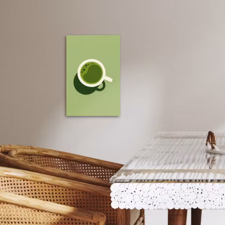 Tableau sur toile - Minimalist - Cups - Matcha -Green — 4