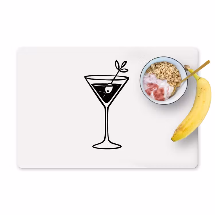 Sets de table - Cocktail - Verre - Olive - Minimaliste — 1
