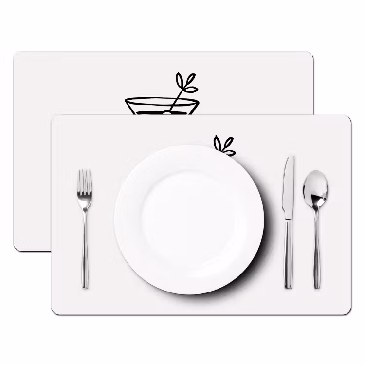 Sets de table - Cocktail - Verre - Olive - Minimaliste — 2