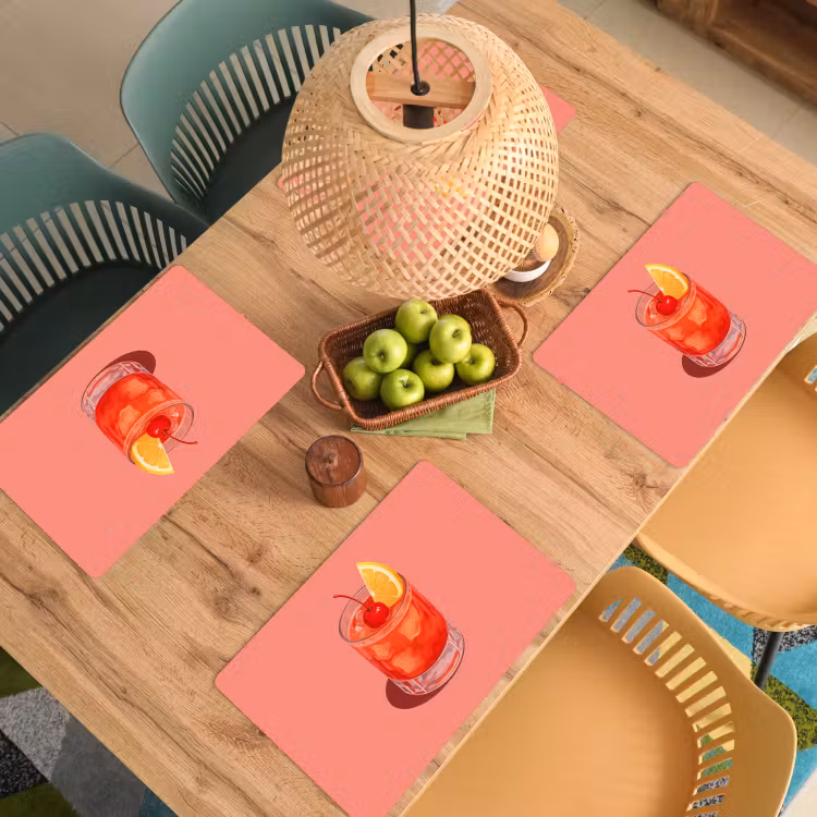 Sets de table - Verre - Glaçons - Citron - Cerise — 3