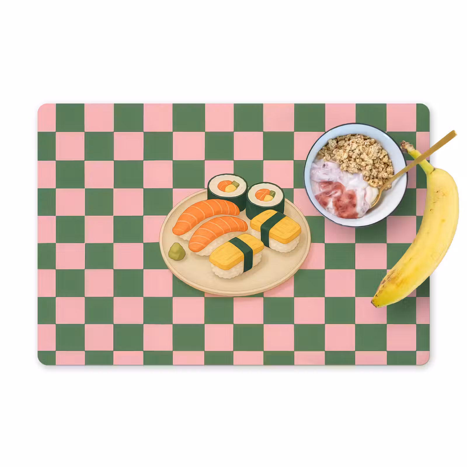 Sets de table - Sushi - Assiette - Bloquée - Verte — 1