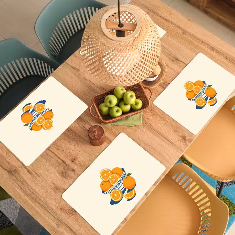 Sets de table - Bol - Minimaliste - Orange - Oranges — 3