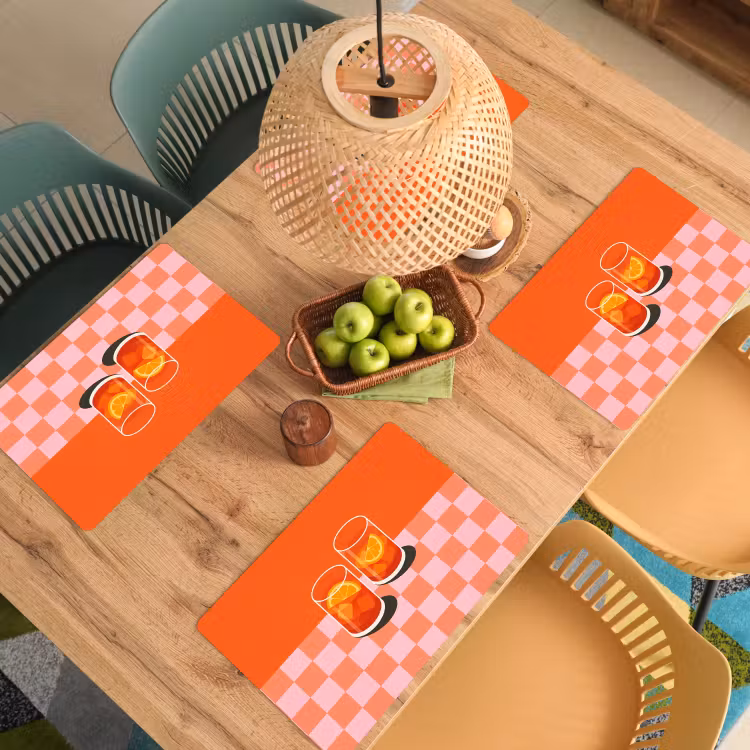 Sets de table - Orange - Lunettes - Orange — 3