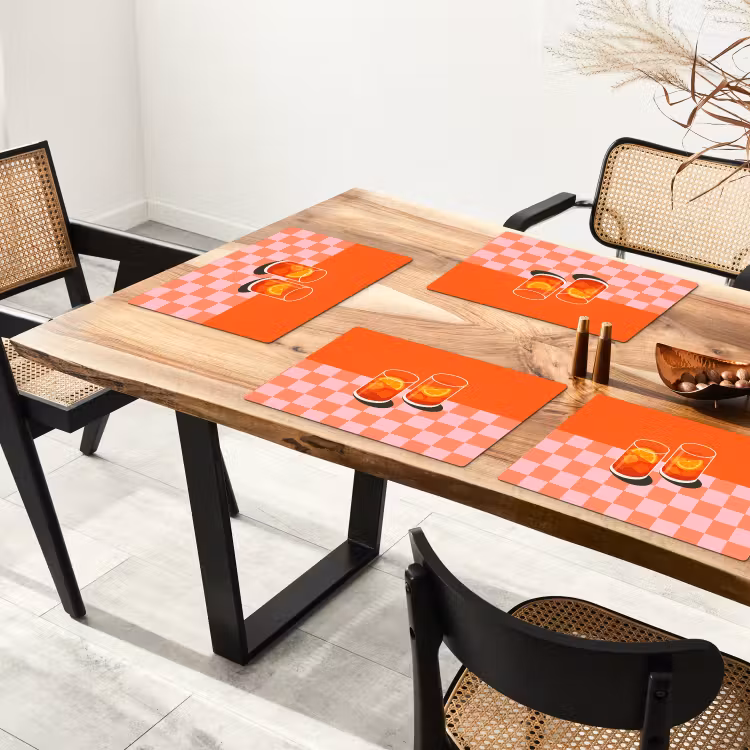 Sets de table - Orange - Lunettes - Orange — 4