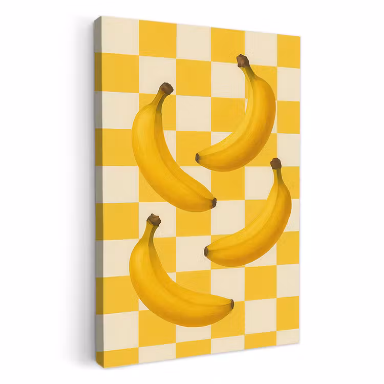 Tableau sur toile - Bananes - Jaune - Bloqué — 1