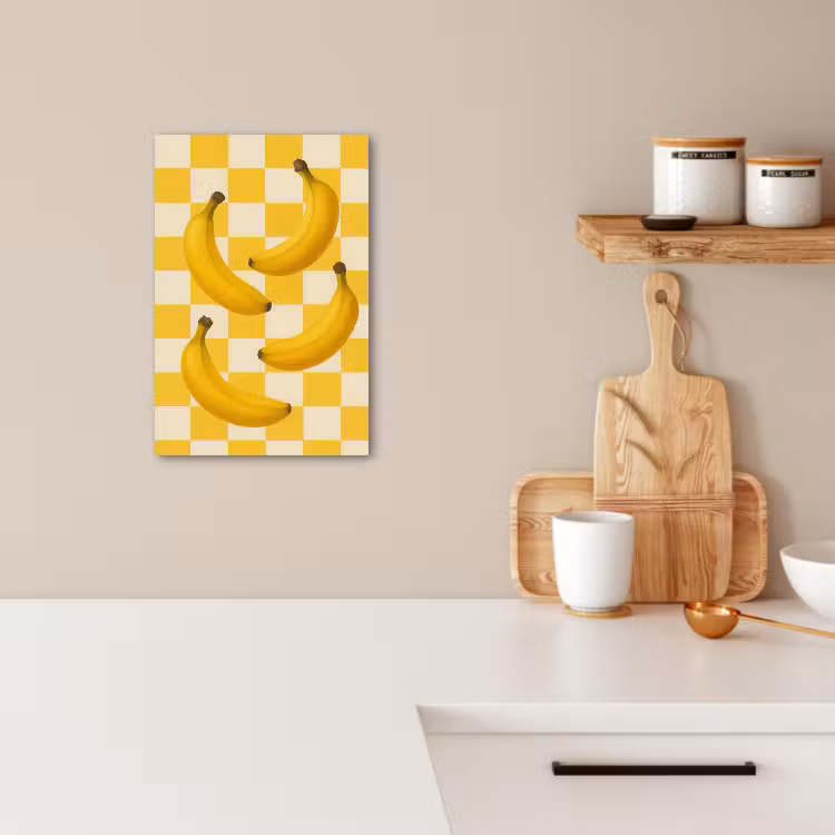 Tableau sur toile - Bananes - Jaune - Bloqué — 2