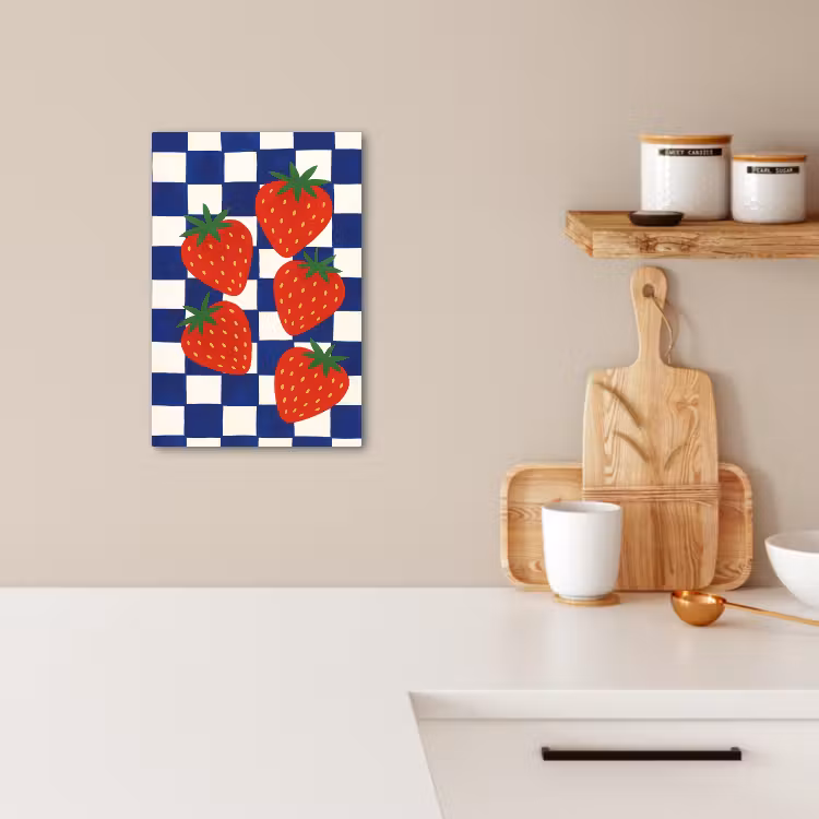 Tableau sur toile - Bloqué - Bleu - Fraise — 2