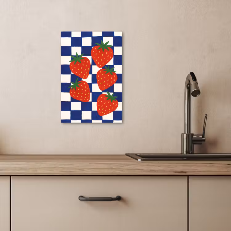 Tableau sur toile - Bloqué - Bleu - Fraise — 4