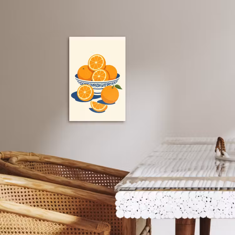 Tableau sur toile - Bol - Minimaliste - Orange - Oranges — 3