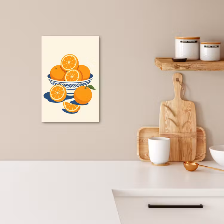Tableau sur toile - Bol - Minimaliste - Orange - Oranges — 4