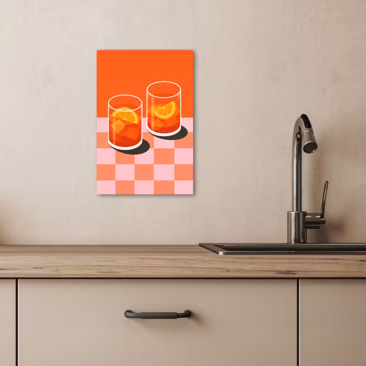 Tableau sur toile - Orange - Lunettes - Orange — 1