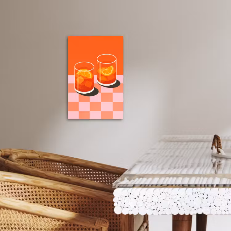 Tableau sur toile - Orange - Lunettes - Orange — 3