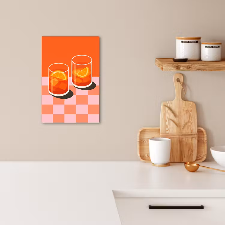 Tableau sur toile - Orange - Lunettes - Orange — 4