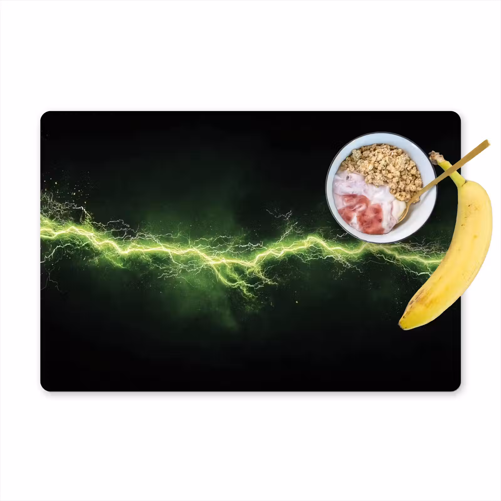 Sets de table - Électricité - Ligne - Étincelles - Vert — 1