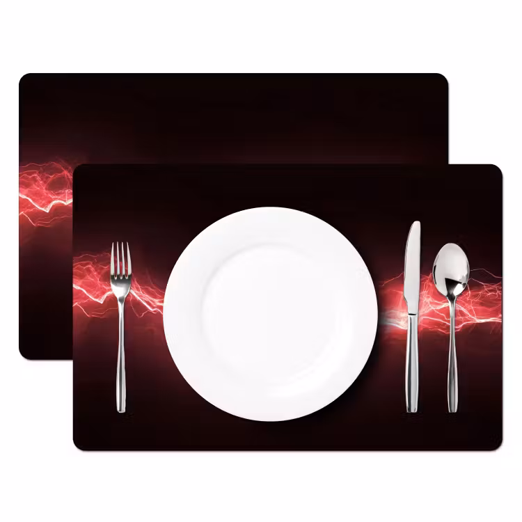 Sets de table - Rouge - Électricité - Énergie - Ligne — 2