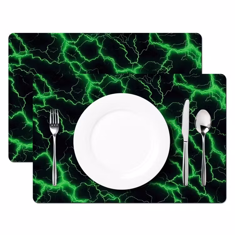 Sets de table - Éclairs - Vert - Énergie — 2