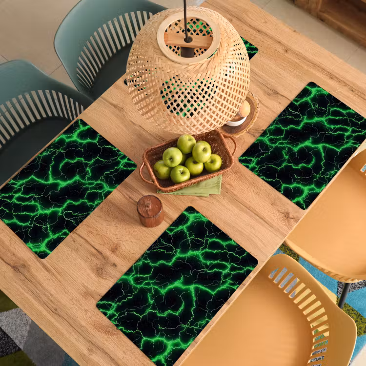Sets de table - Éclairs - Vert - Énergie — 3