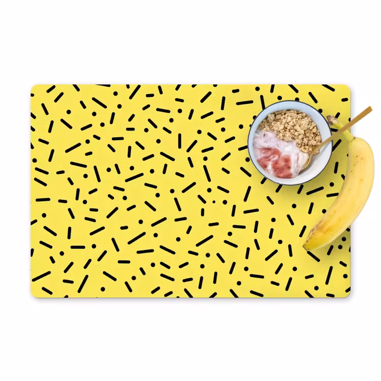 Sets de table - Points - Rayures - Jaune — 1