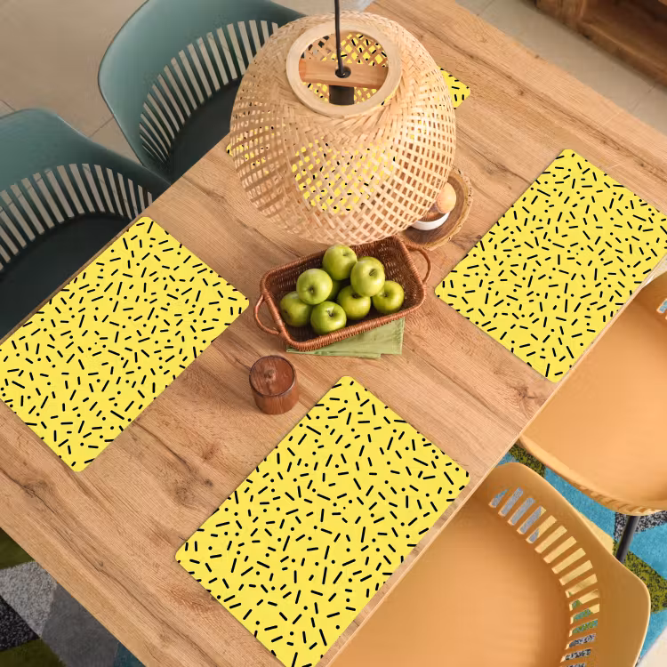 Sets de table - Points - Rayures - Jaune — 3