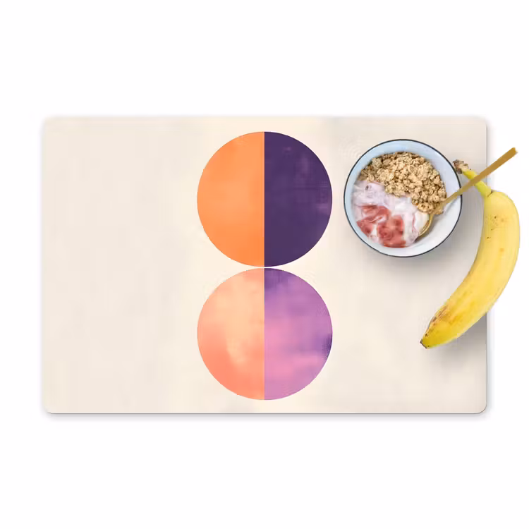 Sets de table en vinyle - Abstrait - Cercles - Violet — 1