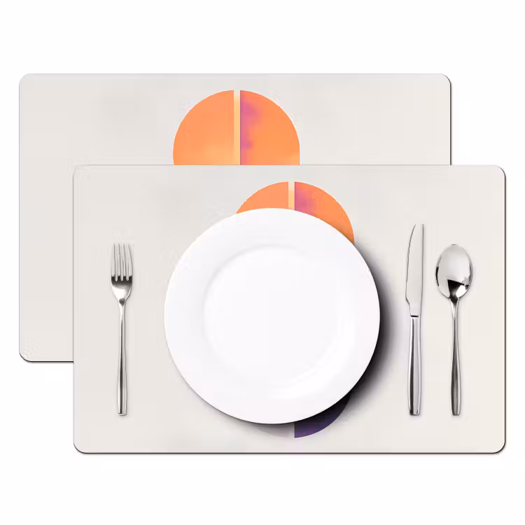 Sets de table en vinyle - Cercles - Abstrait - Violet — 2