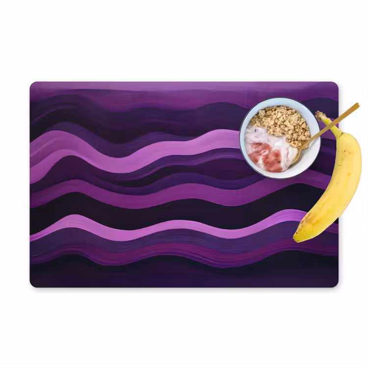 Sets de table en vinyle - Lignes - Vagues - Violet - Abstrait — 1
