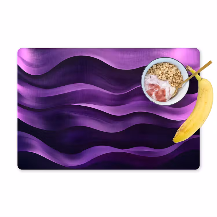 Sets de table en vinyle - Vagues - Abstrait - Violet — 1