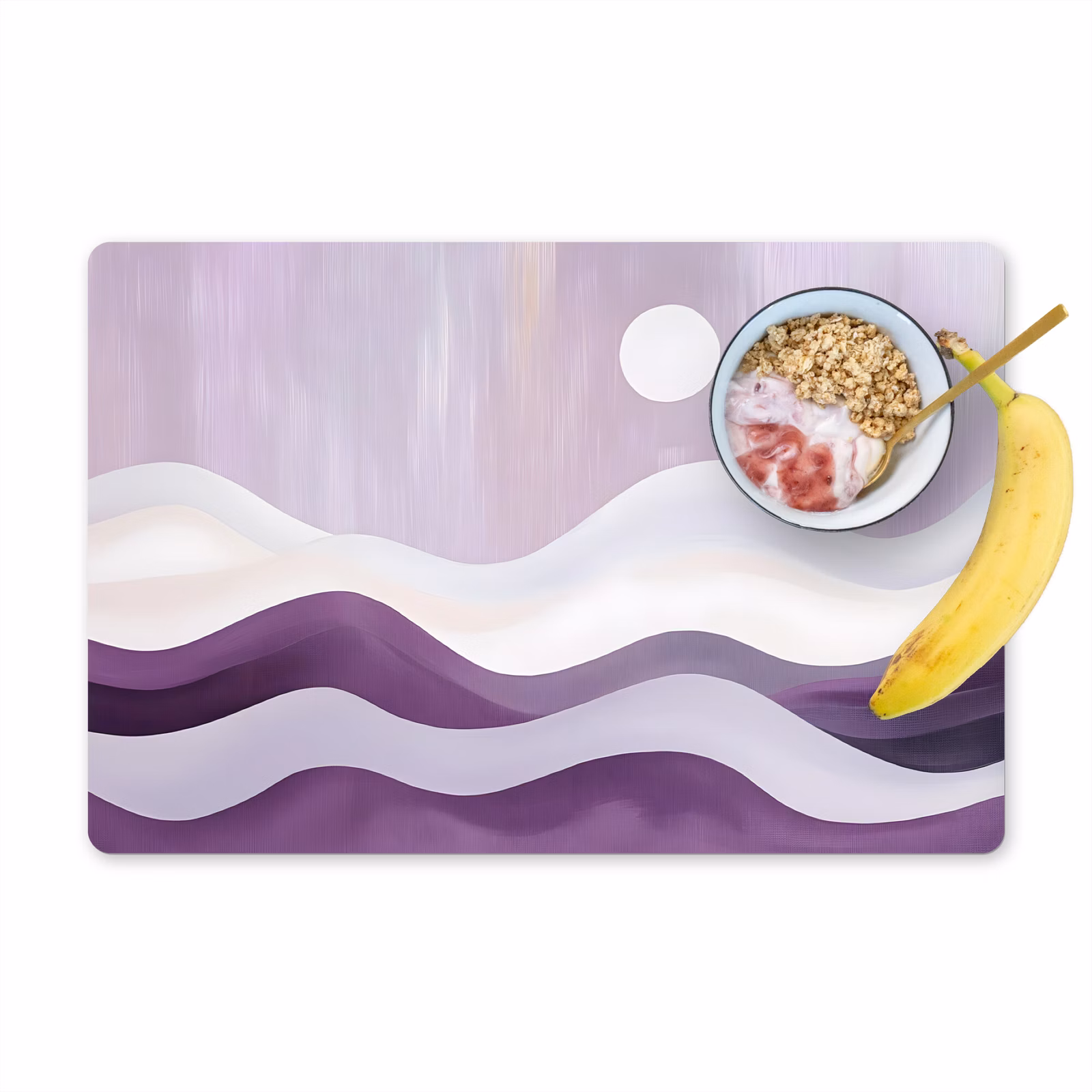 Sets de table en vinyle - Vagues - Collines - Abstrait - Violet — 1