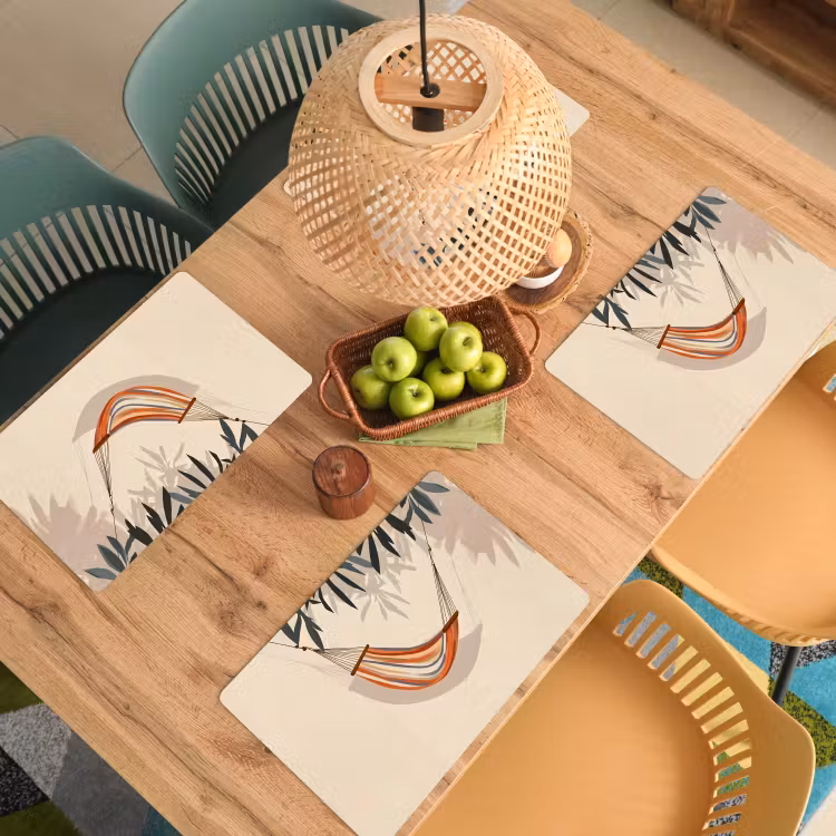 Sets de table - Hamac - Coloré - Feuilles - Ombre — 3