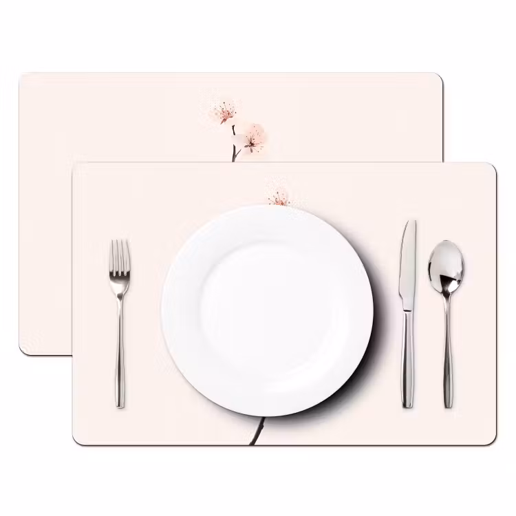 Sets de table - Minimaliste - Fleur - Branche - Rose — 2