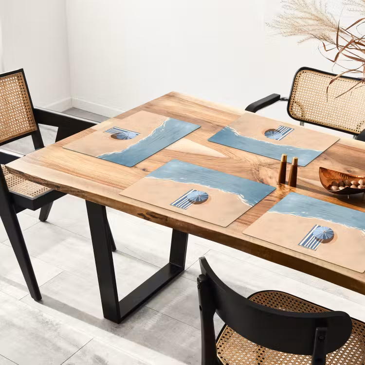 Sets de table - Serviette de plage - Rayures - Parasol - Plage — 4