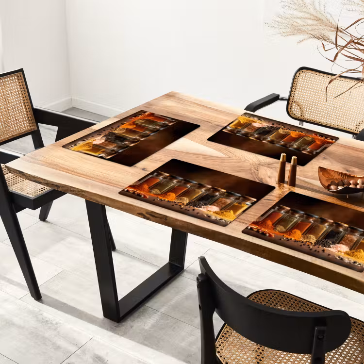 Sets de table en vinyle - Bocaux - Herbes - Épices - Grains — 4