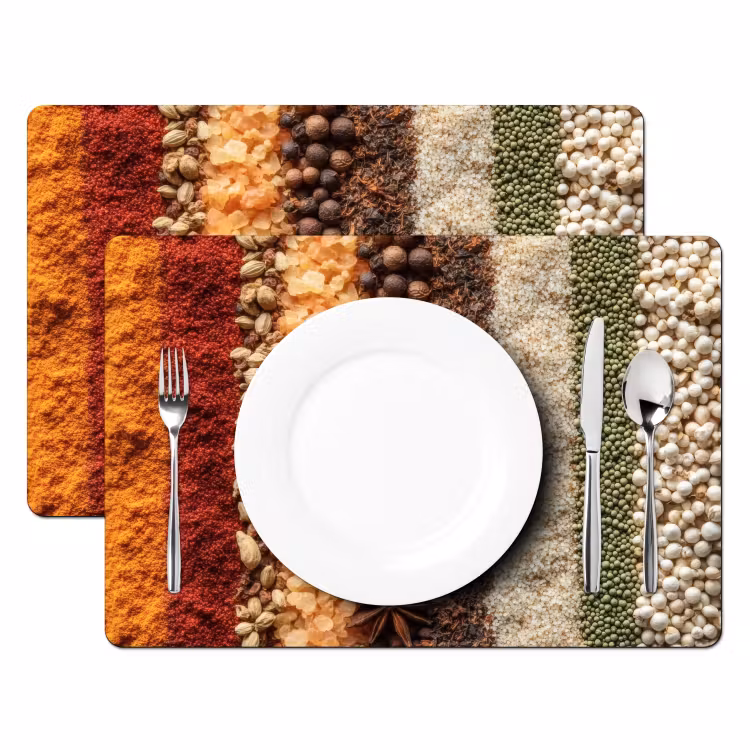 Sets de table en vinyle - Orbites - Verticales - Herbes - Variation — 2