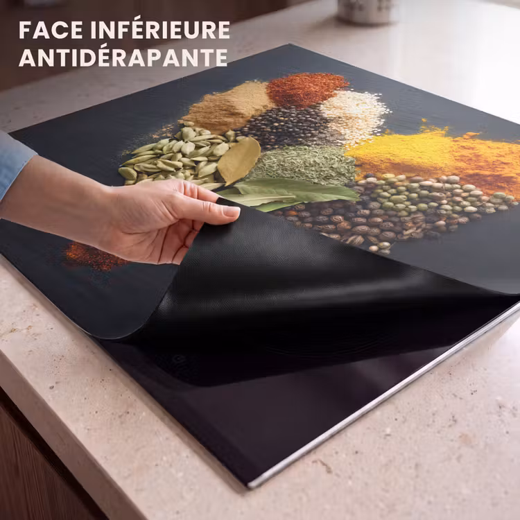 Protection plaque induction - Épices - Mélange - Forme de coeur - Noir — 7