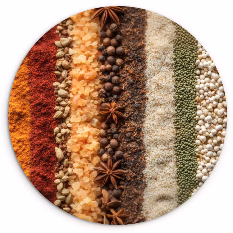 Tableau rond - Orbites - Verticales - Herbes - Variation — 4