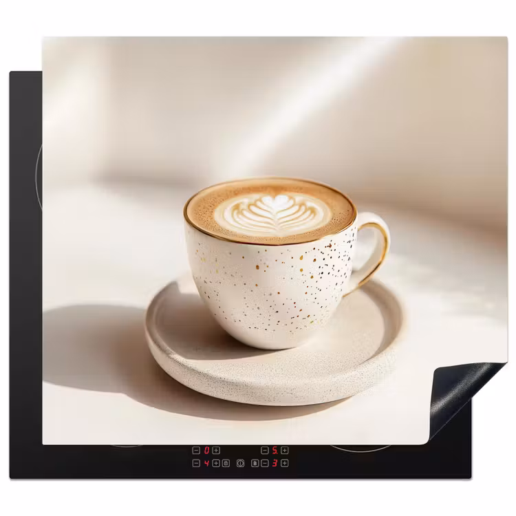 Protection plaque induction - Cappuccino - Mousse - Plat - Beige — 1