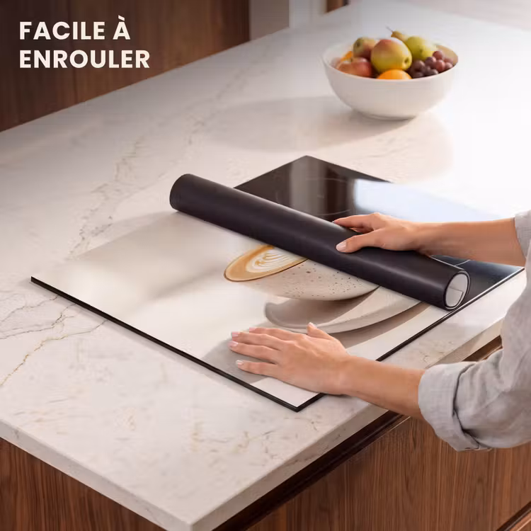 Protection plaque induction - Cappuccino - Mousse - Plat - Beige — 6