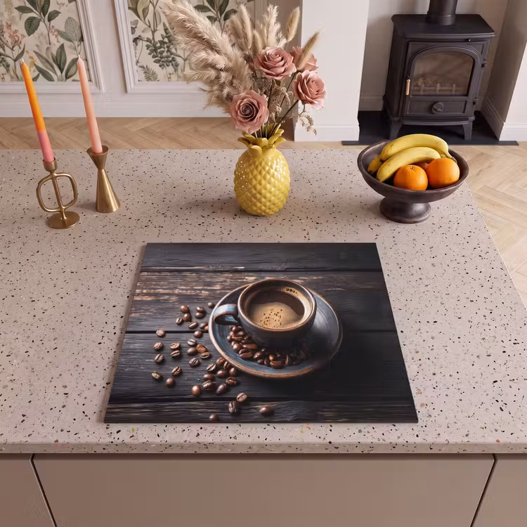 Protection plaque induction - Tasse - Café - Bois - Grains — 3