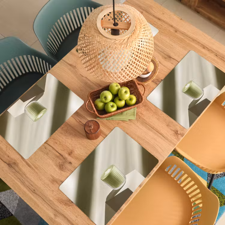 Sets de table en vinyle - Matcha - Verre - Vert - Minimaliste — 3