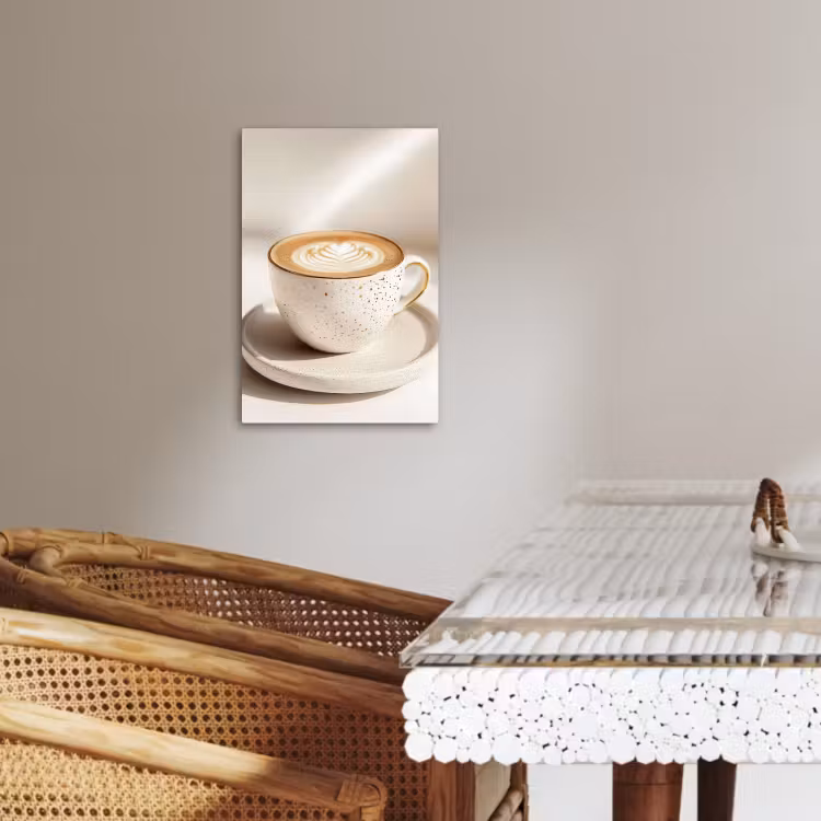 Tableau sur toile - Cappuccino - Mousse - Plat - Beige — 3