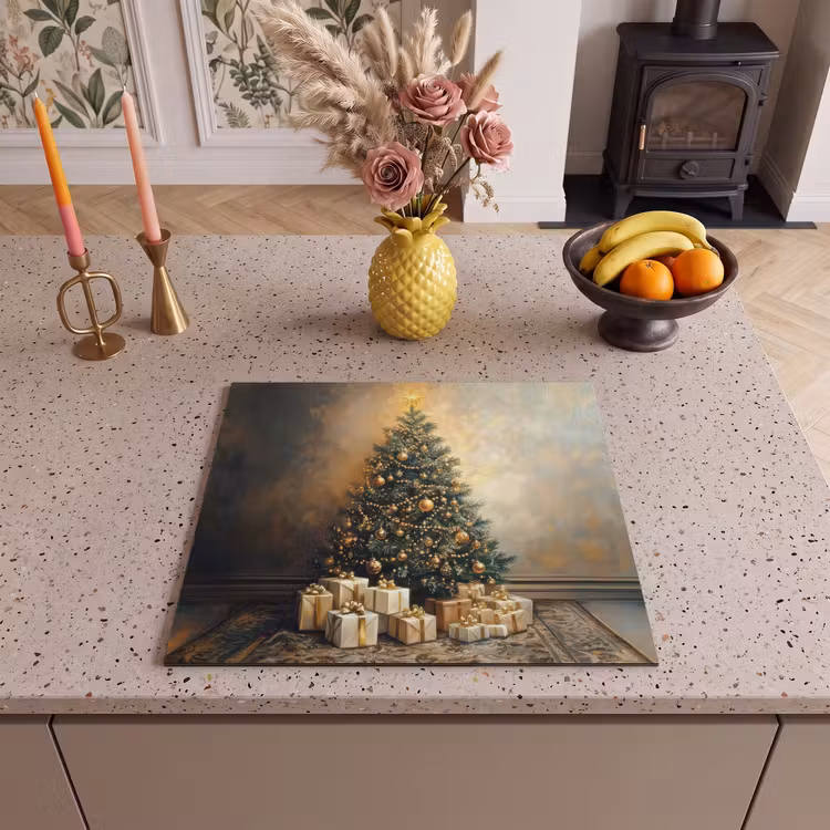 Protection plaque induction - Arbre de Noël - Cadeaux - Or — 3